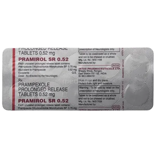 pramirol sr 0.52mg tablet 10's
